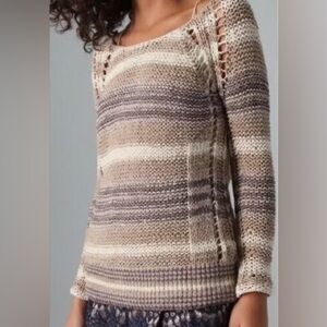FREE PEOPLE | loose knit crochet sweater | size medium